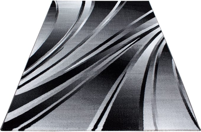 Modern laagpolig vloerkleed Parma - zwart 9210 - 80x150 cm