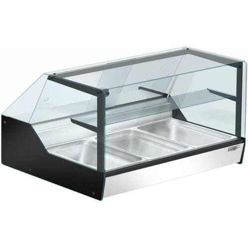 GGM Gastro Warmhaltevitrine - 1000mm - 400 Watt - 3 x GN 1/1