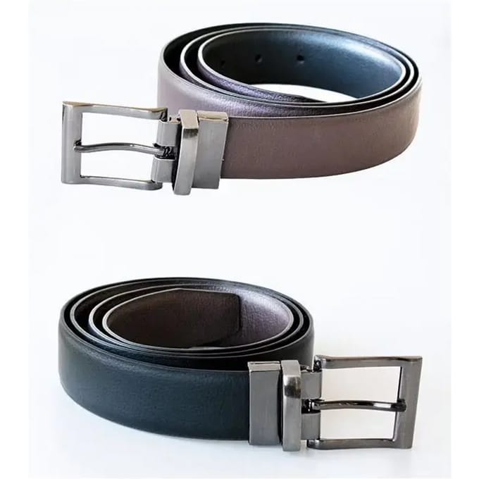 Korntex Elegant Two-Color Reversible Belt Schaffhausen KX152 - Black/Brown - One size