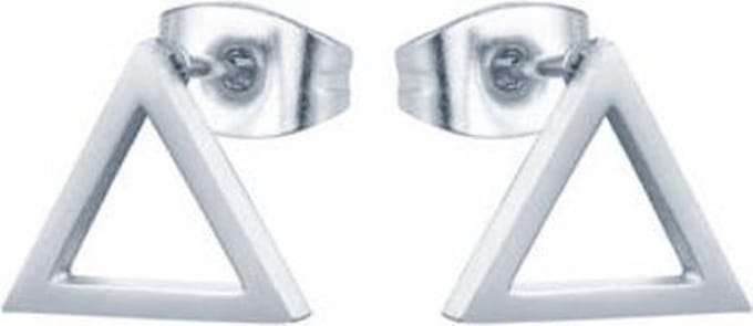 Cilla Jewels Stud oorbellen Triangle Zilverkleurig