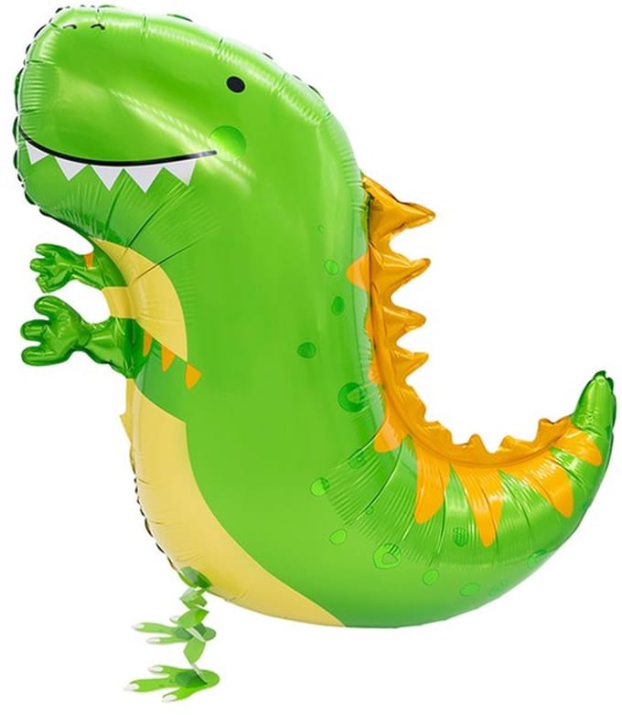 Folieballon - Walking Dino - 75 cm - Helium- en Luchtvulling