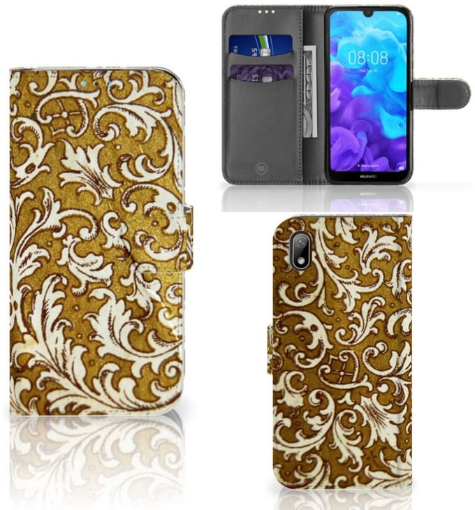 Wallet Case Huawei Y5 (2019) Barok Goud