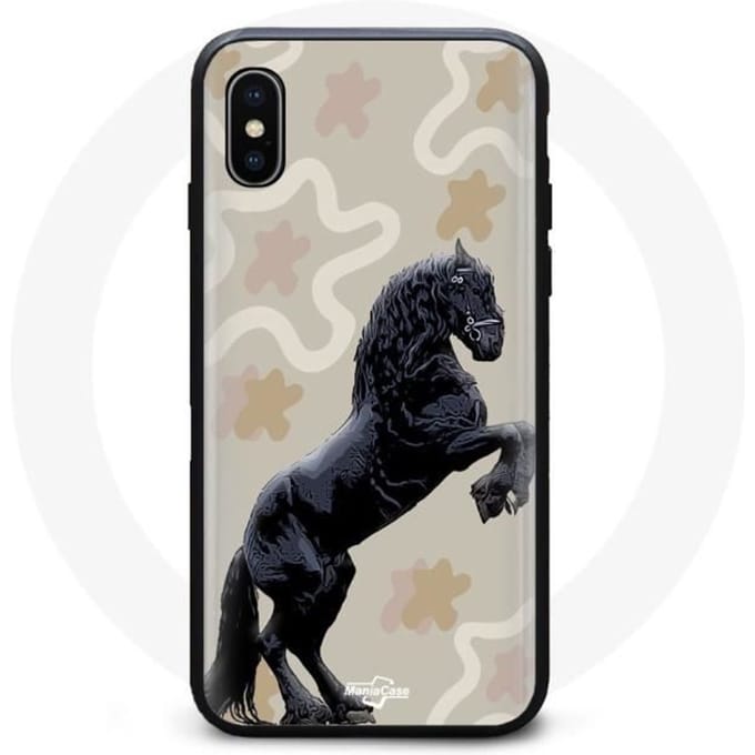Coque - MANIACASE - Iphone XS max - Frison Cheval - Protection chocs - Souple