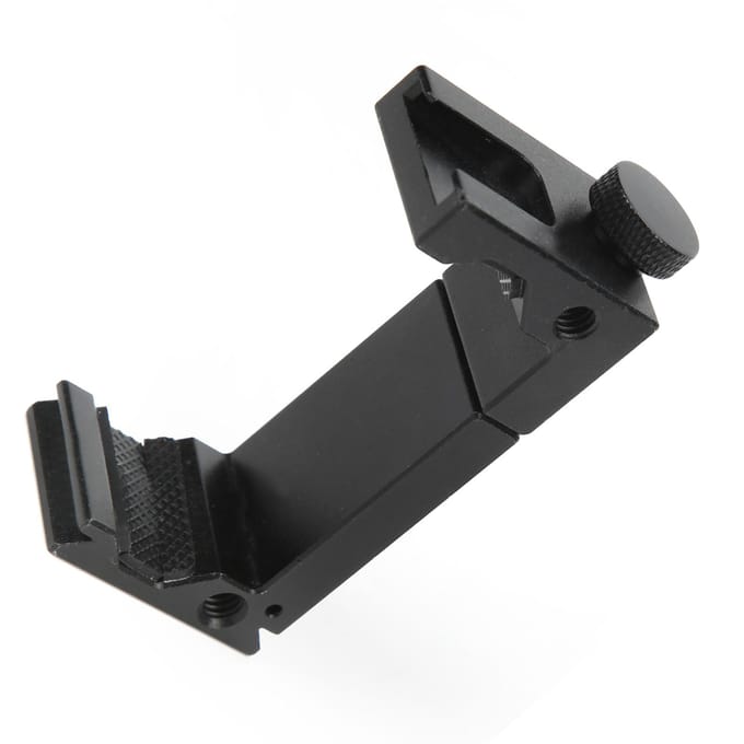 Mobiele Telefoon Statief Mount Clip Verstelbare Telefoonklem met Cold Shoe voor Invullicht black