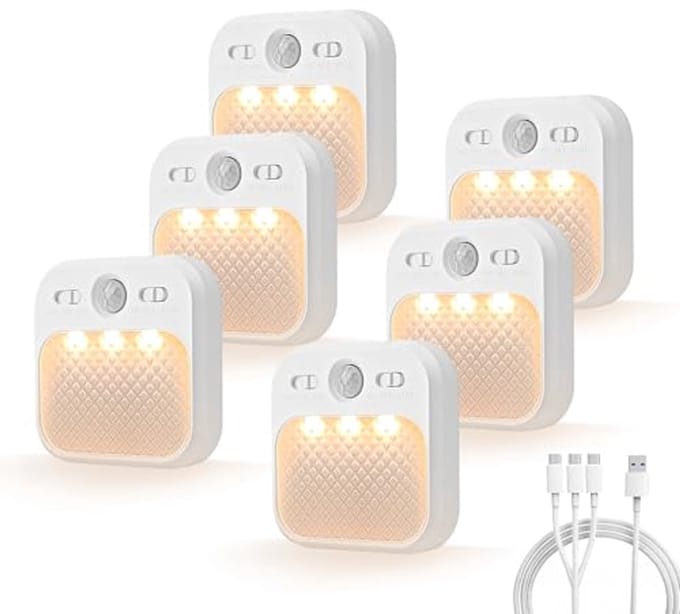 LED Nachtlampje met Bewegingssensor - Oplaadbaar en Magnetisch voor Veiligheid in Huis