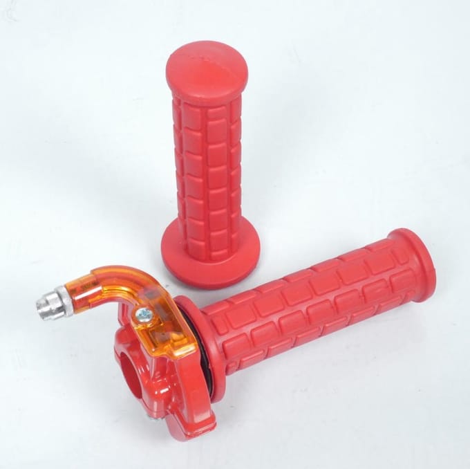Poignée gaz accélérateur rouge targa off road vintage pour mobylette mob cross