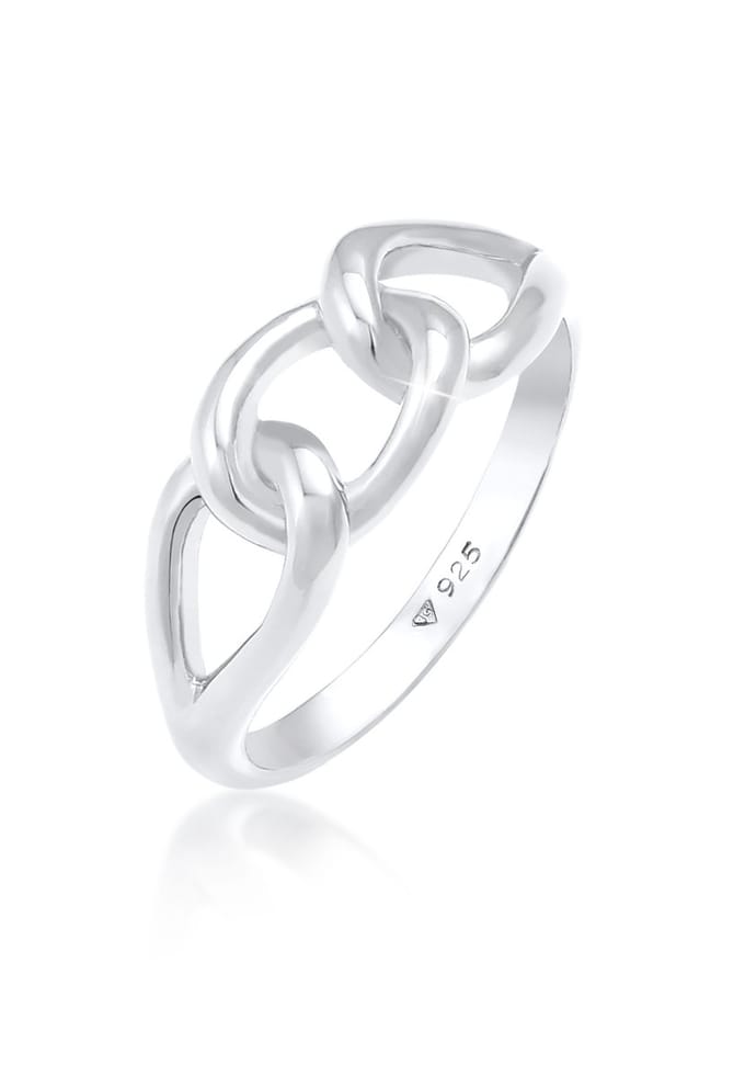 Elli - Ring - Dames Knopen Symboolketting Look in verguld 925 Sterling Zilver - Dames