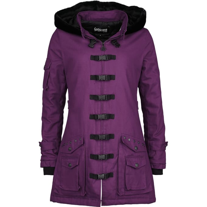 Gothicana by EMP - Gothic Winterjas - Bloodsucker - S - voor Vrouwen - violet