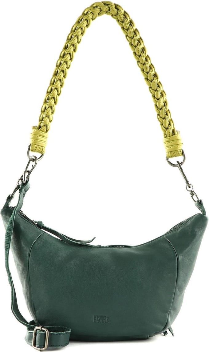 FREDsBRUDER Leren Schoudertas Nida Shoulderbag Eden Green Groen