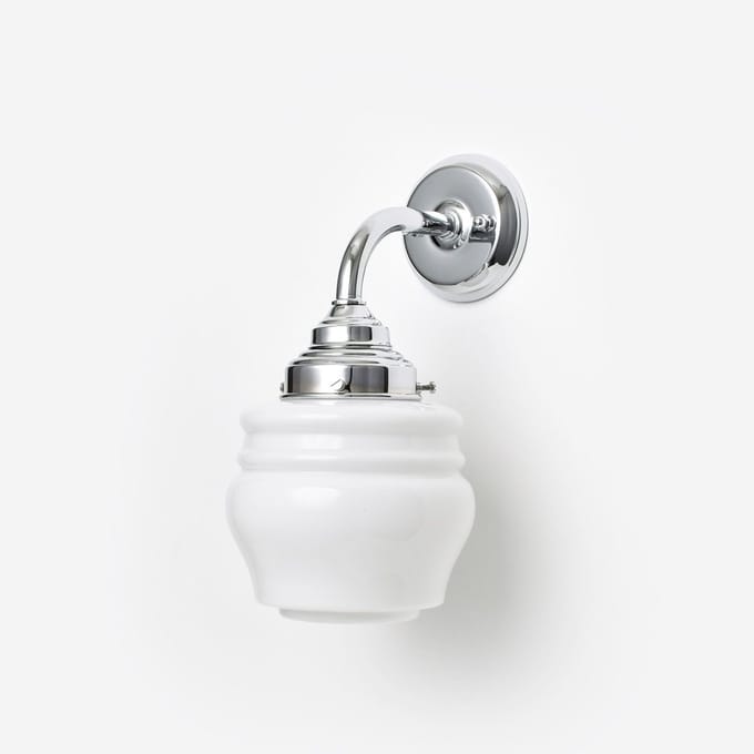 Wandlamp Bloemknop Curve Chroom - Art Deco Trade