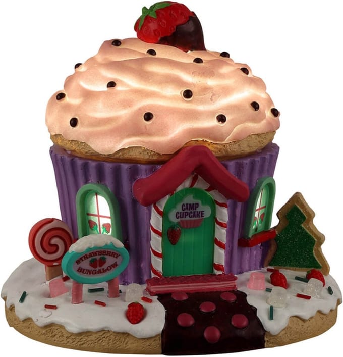 Lemax - Strawberry Bungalow, B/o (3v) - Kersthuisjes & Kerstdorpen