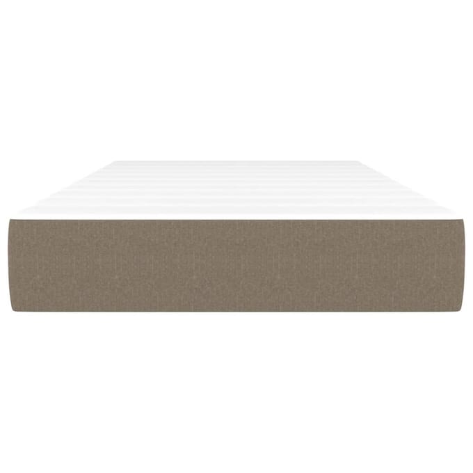 vidaXL - Pocketveringmatras - medium - 90x190x20 - cm - stof - taupe