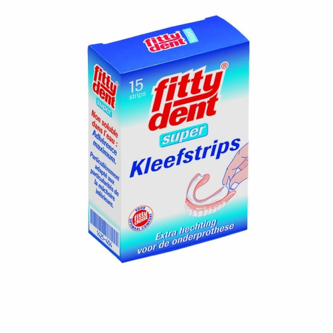 Fittydent Kleefstrips - 4 x 15 stuks - Voordeelverpakking