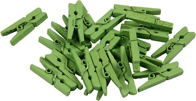 CC Mini Wasknijpers 3x25 mm Groen 36 stuks
