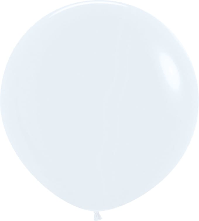 Sempertex, reuze ballon, Latex, Wit, 60 cm, 3 stuk(s)