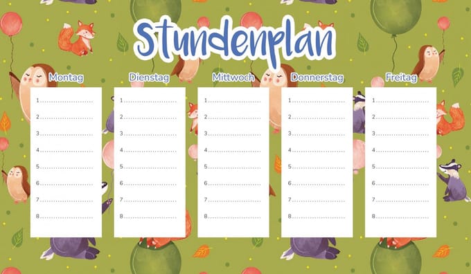 Wallvy - Magnetische Lesroosterplanner - 30x17,5CM - Personalisatie Mogelijk