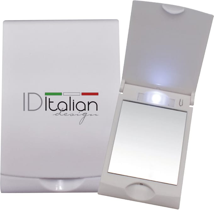 ITALIAN DESIGN ACCESSORIES SPIEGEL MET LED VERLICHTING 12 X 6 X 1 CM