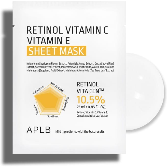 APLB Retinol Vitamine C Vitamine E Sheet Masker Set: 10 STUKS #25ml 20PCS