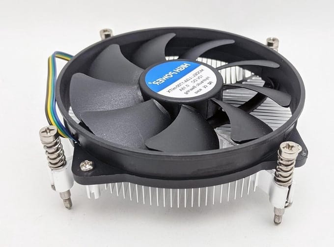 CPU Koeler - Processor Ventilator - Compacte PC Bouw - Extra Laag Profiel - 28 mm Hoog - Zilver