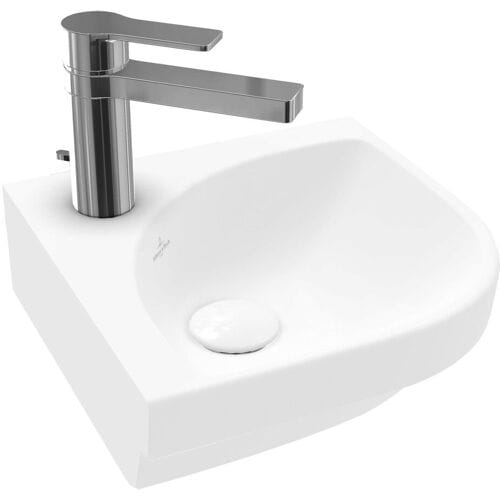 Villeroy & Boch Subway 3.0 corner hand wash basin 32 cm, with 1 tap hole, without overflow 43714601