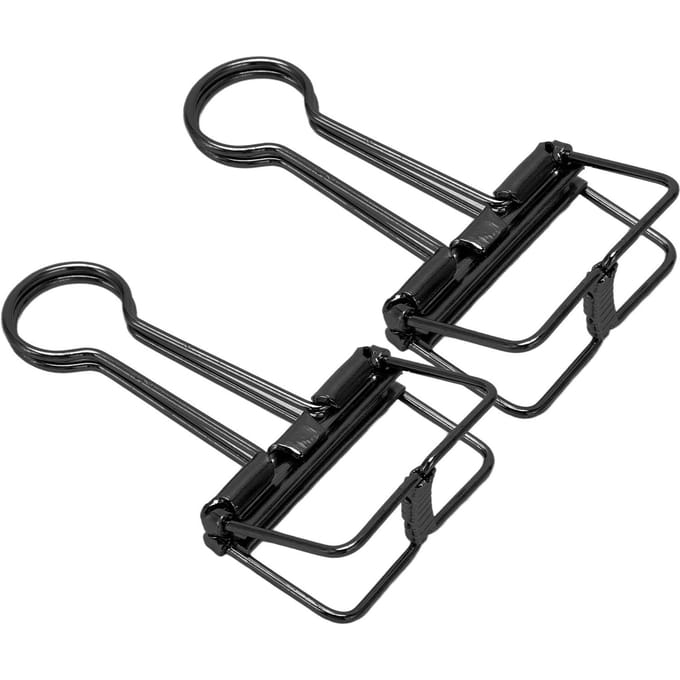 50 Stuks Holle Binderclips Metalen Papierklemmen voor Documenten Papieren Testrapporten Zwart zwart