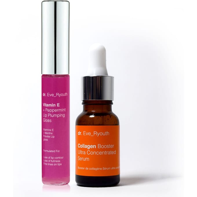 Collageen Booster Ultra Geconcentreerd Serum 15ml + Vitamine E en Peppirment Lip Plumps 8ml