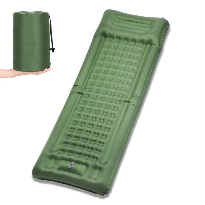 Opblaasbaar slaapmatje Extra dik 4 inch slaapmatje Mat Luchtmatras met ingebouwde pomp voor