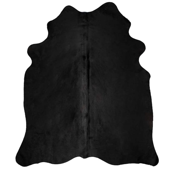 vidaXL - Vloerkleed - 180x220 - cm - echte - koeienhuid - zwart
