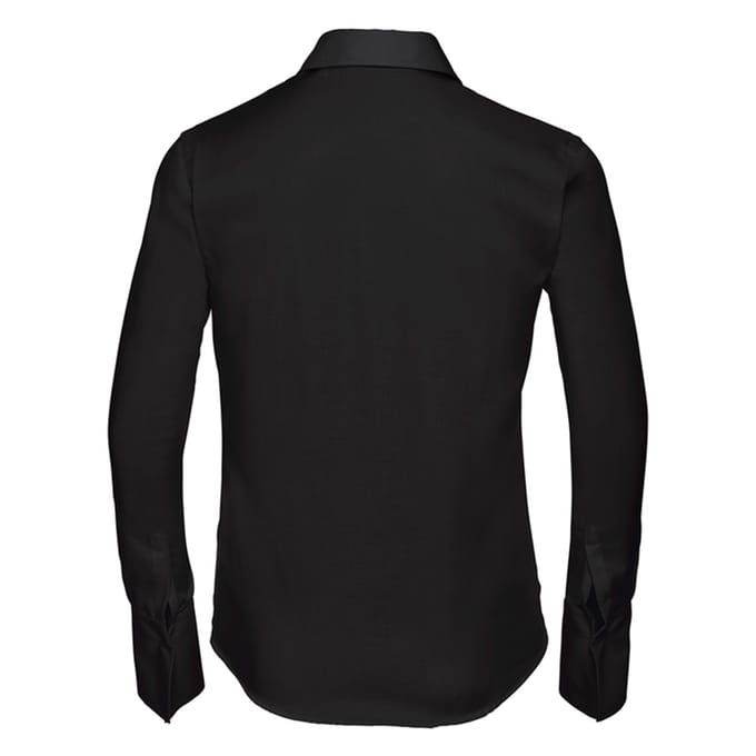 Russell Collection Dames/Dames Ultimate Non-Iron Getailleerde Overhemd met Lange Mouwen (Zwart)