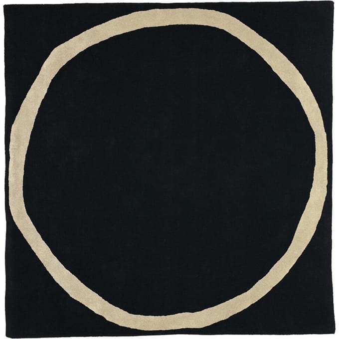 Nanimarquina Aros square vloerkleed - zwart - 200 x 200 cm