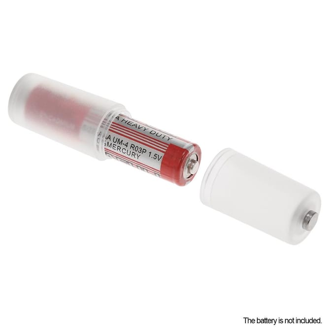 4 stuks batterij converter adapter AAA naar AA formaat batterij beschermhoes houder wit