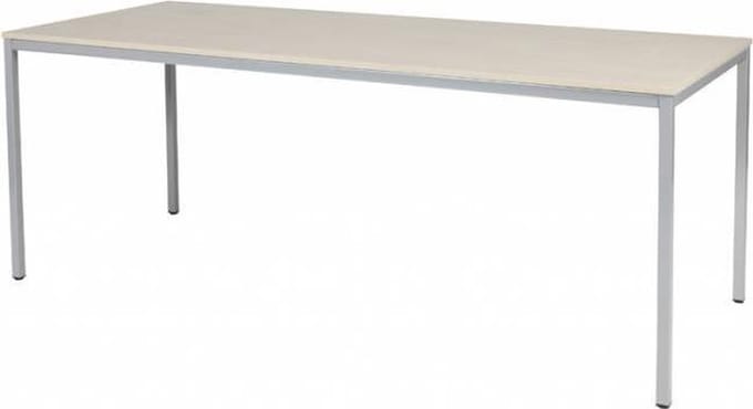 Bureautafel - Domino Basic 200x80 Eiken - wit frame