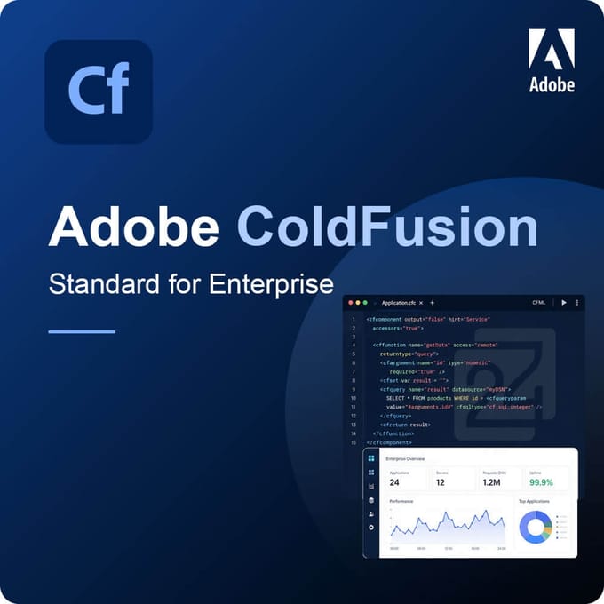 Adobe ColdFusion Standard for Enterprise Corporate 1 - 9 Gebruiker(s)