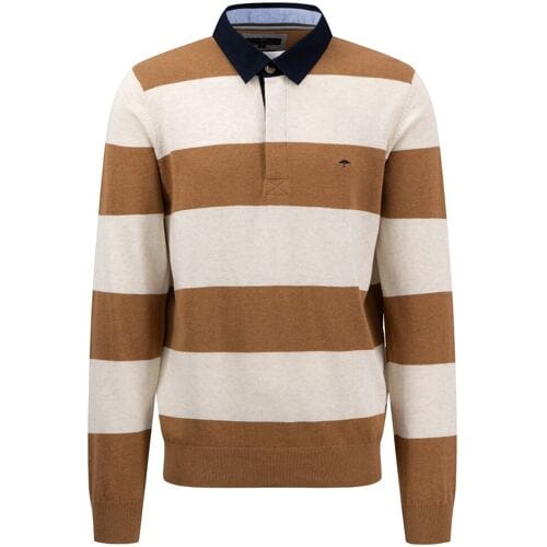 Fynch-Hatton Trui Rugby Knit Stripes Cotton Impala / male