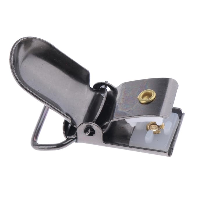 25x Been Jarretellegordel Dij Bretels Kousen Shirt Stay Holder Strap Clips 15mm Zilver 15mm zwart
