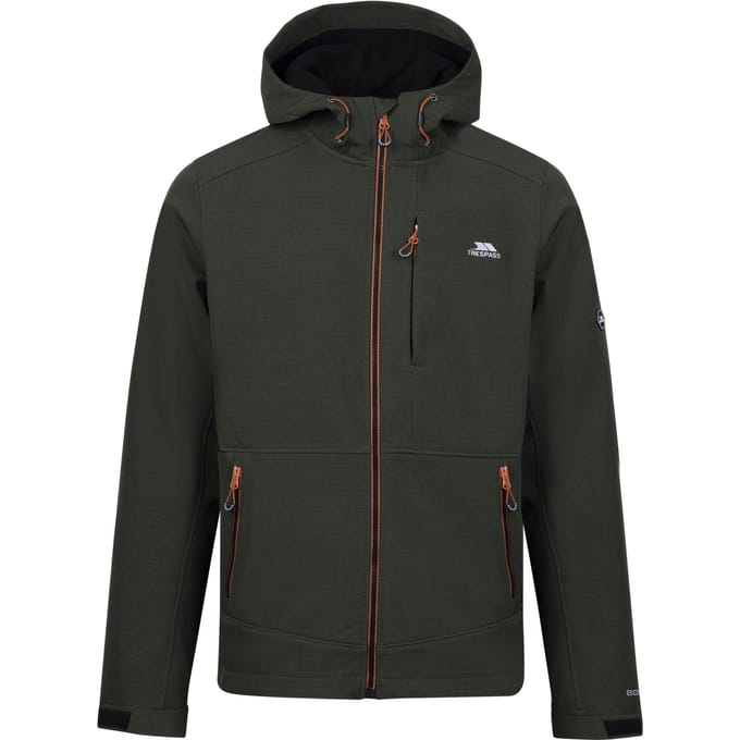 Trespass Heren Dante Softshell Jack (Donkergroen)
