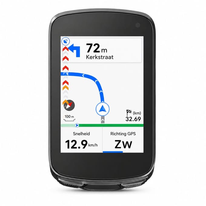 GPS Fietscomputer 2.8 Inch met Route Navigatie - Fietscomputer met Kleurenscherm ANT+ Bluetooth Zwart