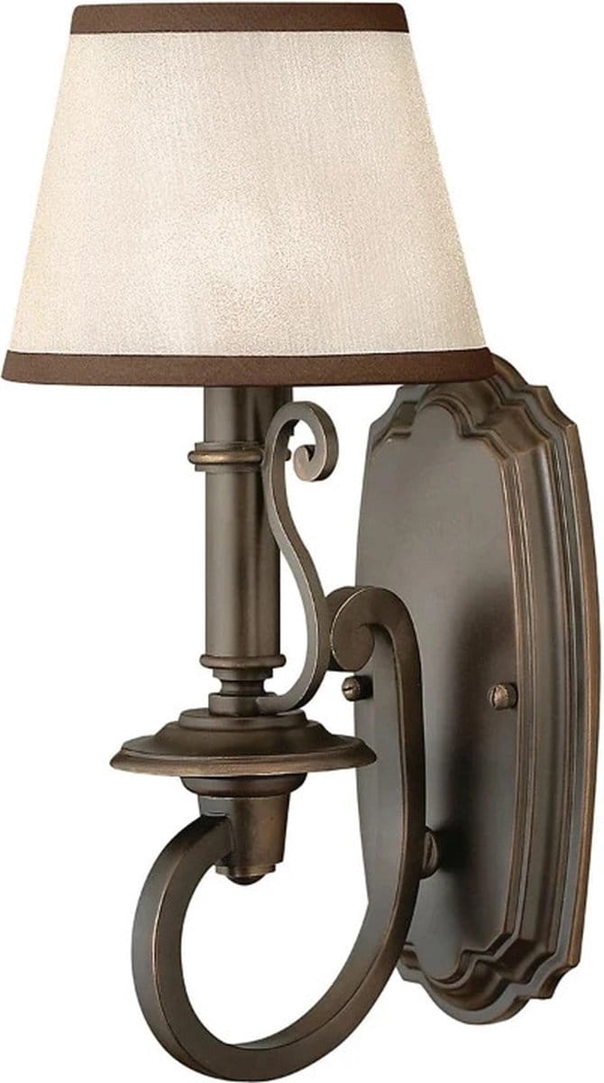 Hinkley LED Wandlamp Plymouth | 1X E14 Max 40W | Olde Bronze