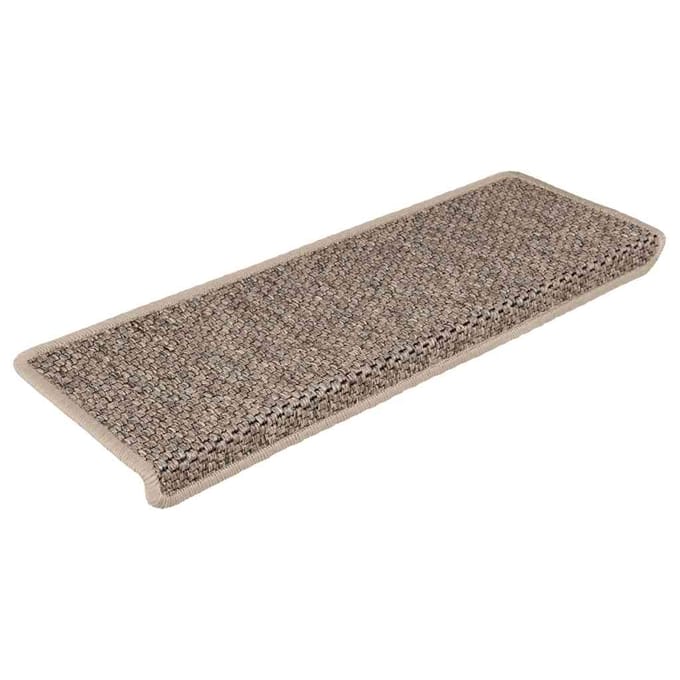 vidaXL - Trapmatten - zelfklevend - 15 - st - sisal-look - 65x21x4 - cm - donkerbeige