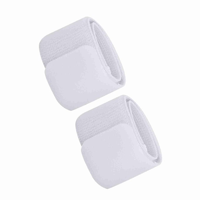 Voetbal Scheenbeschermer Fixatie Bandage Tape Sluiting Scheenbeschermer Verstelbare Elastische Sportband(Wit) wit