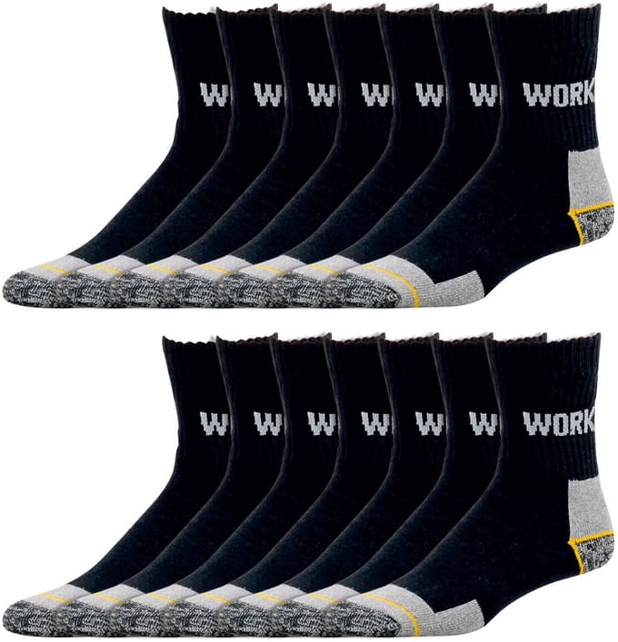 Werksokken | maat 35-38 | kleur zwart | 9 paar