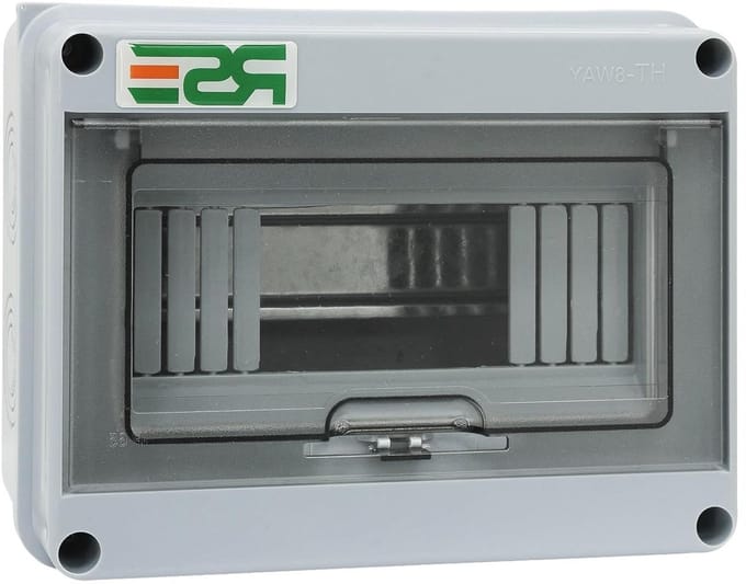 Verdeel kast - Zekeringkast buiten - Stroom verdelen - IP65 waterdicht - 8 modules - Grijs