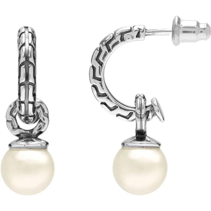 Vrouwen Oorbellen met Parel in 925 Echt Zilver BIPE036