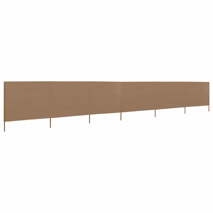 vidaXL - Windscherm - 6-panelen - 800x80 - cm - stof - taupe