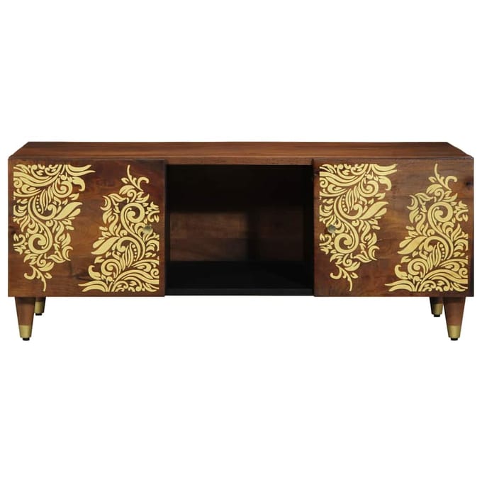 vidaXL - Salontafel - Honing - bruin - 100 - x - 54 - x - 40 - cm - Massief - Mango - Hout