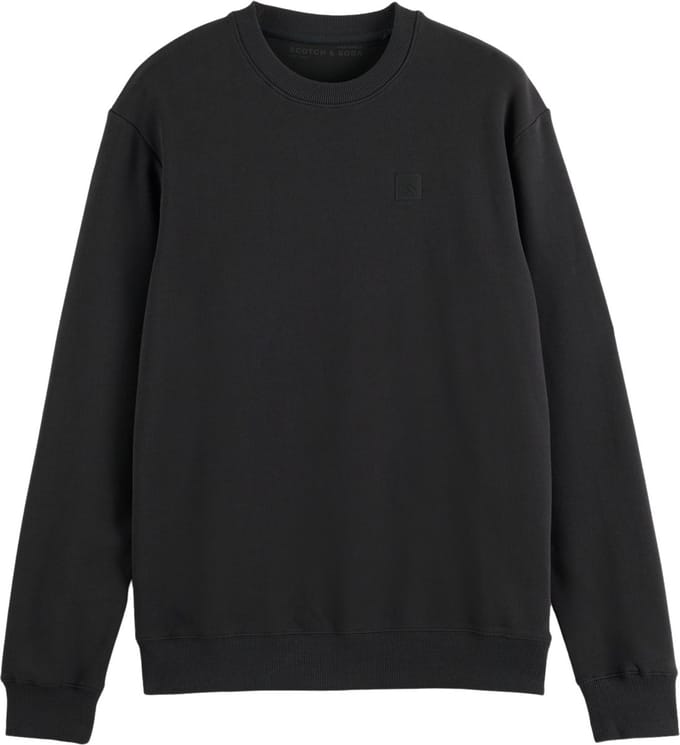 Regular fit sweatshirt van puur katoen met labelpatch