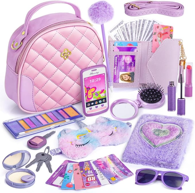 Kinderschmink Tas voor Meisjes - Speelgoed Make-up Set in Handtas