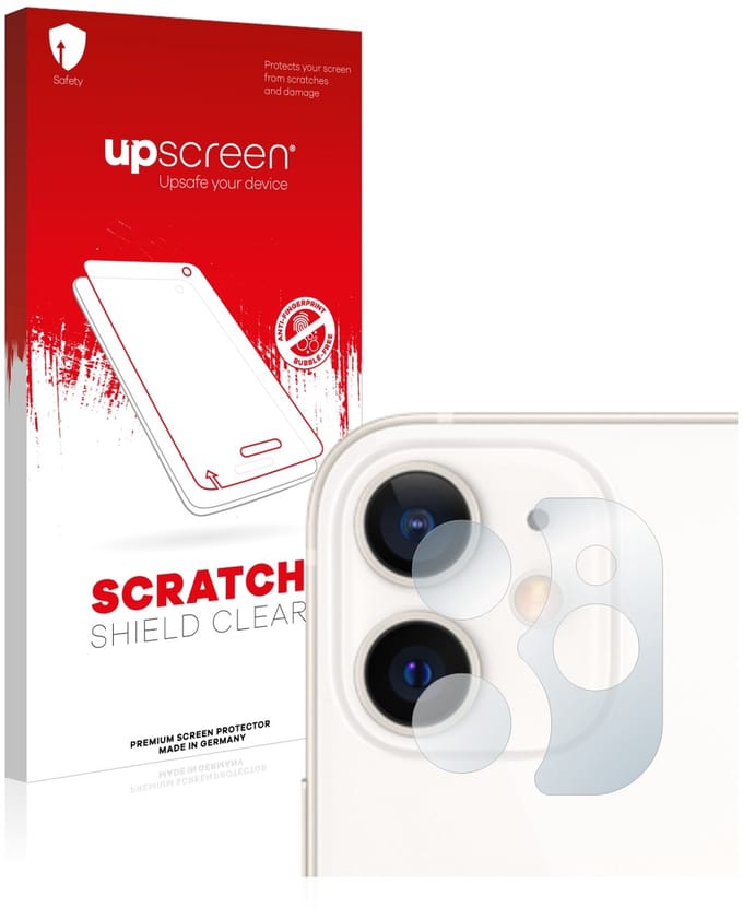upscreen - Screenprotector voor Apple iPhone 12 mini (ALLEEN Camera Lens) - Folie Beschermfolie transparant