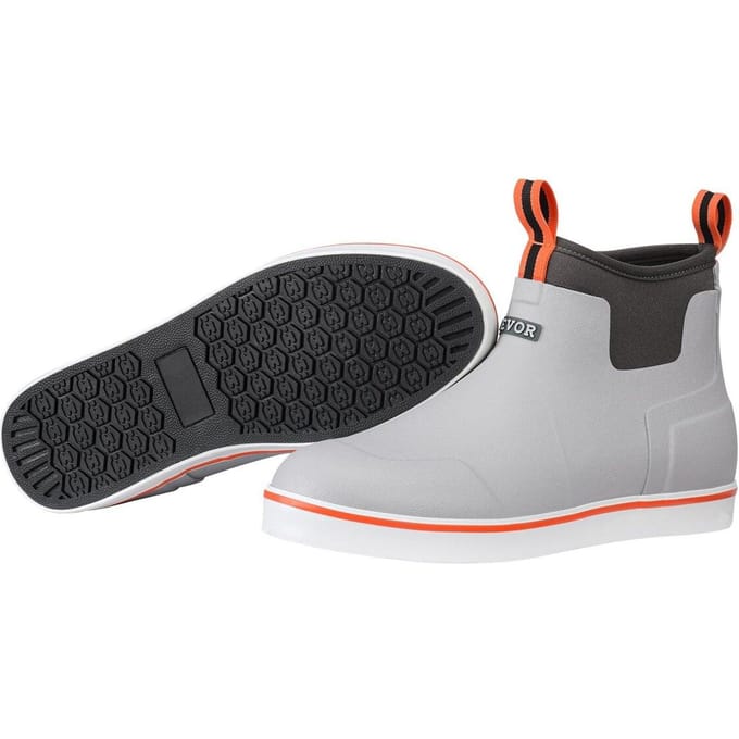 Heren Enkel Deck Boots Waterdicht Antislip Werk Regenlaarzen Maat 12 US gray