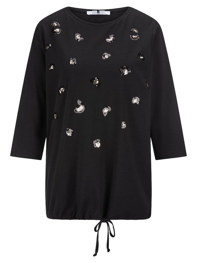 Shirt ronde hals Van Anna Aura zwart